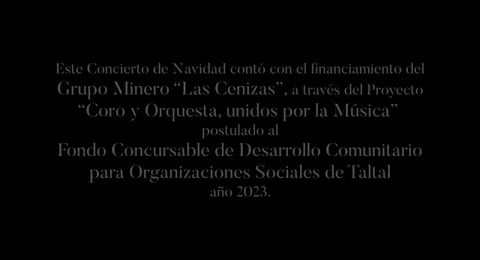 Concierto de Navidad  Coro de C  mara de Taltal