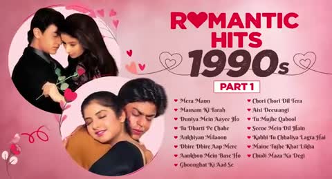 Bollywood 90 s Romantic Songs   Vol 1   Hindi Love Songs HD    90 s Hits Video Jukebox