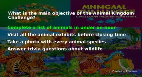 animal kingdom challenge quiz