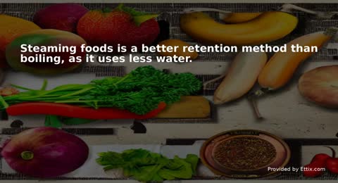 cooking tips to retain nutrients in food facts